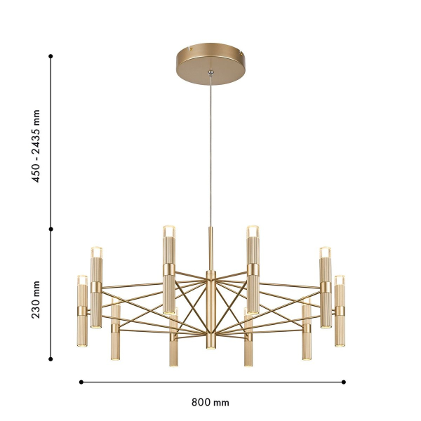 Подвесная светодиодная люстра Favourite Blick 4759-10P