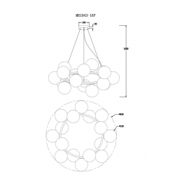 Подвесная люстра MyFar Pendant Aerton MR1943-16P
