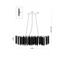 Подвесная люстра Freya Mineral FR1010PL-10G1