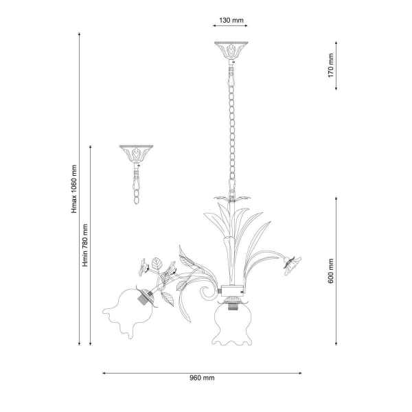 Подвесная люстра Lucia Tucci Fiori Di Rose 184.8.1