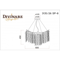 Подвесная люстра Divinare Salice 3135/26 SP-8