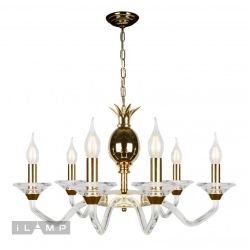 Подвесная люстра iLamp Flo YT2049-6 GD+Cear