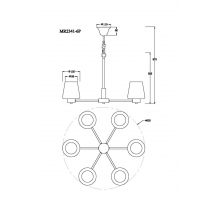 Подвесная люстра MyFar Mark MR2341-6P