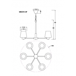 Подвесная люстра MyFar Mark MR2341-6P