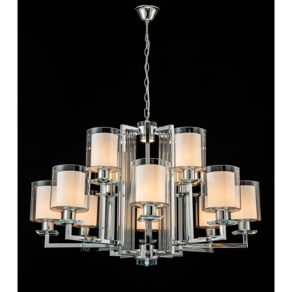 Подвесная люстра iLamp King RM6201-8+4 CR+CL Подвесная люстра iLamp King RM6201-8+4 CR+CL