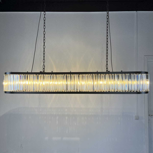Подвесная люстра Imperium Loft Rh 1920S Odeon Clear Glass Black 180 248522-22