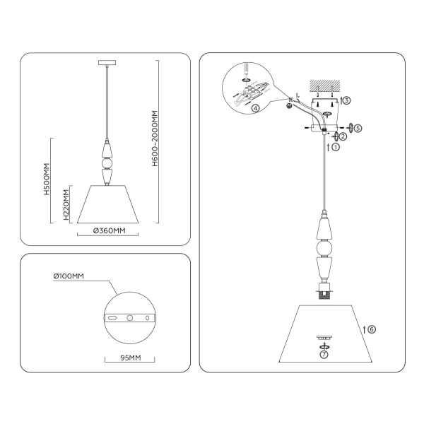 Подвесная люстра Ambrella light High light LH75250 Подвесная люстра Ambrella light High light LH75250
