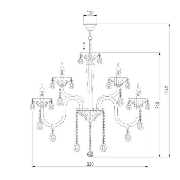 Подвесная люстра Bogates Lecce 309/15 Strotskis