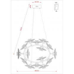 Подвесная светодиодная люстра Arte Lamp Cherish A2097LM-90GO