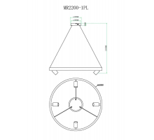 Подвесная светодиодная люстра MyFar James MR2200-1PL
