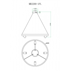 Подвесная светодиодная люстра MyFar James MR2200-1PL