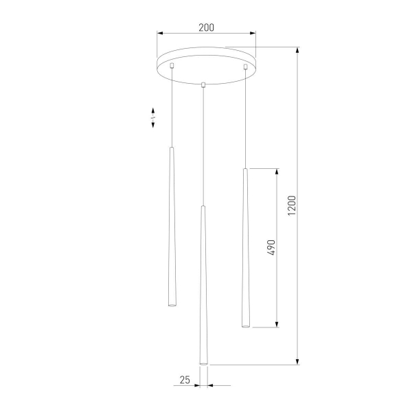 Подвесная люстра TK Lighting 6427 Piano White