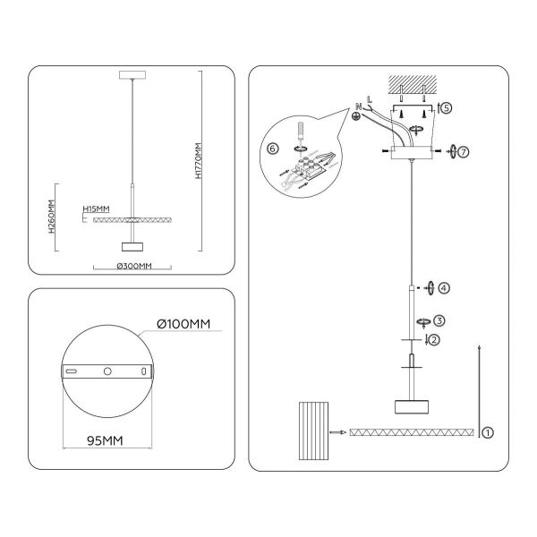 Люстра Ambrella Light HIGH LIGHT LH72601