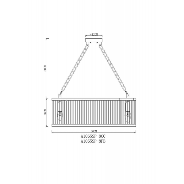 Подвесная люстра Arte Lamp Anetta A1065SP-8CC