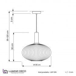 Подвесной светильник Lumina Deco Floril LDP 1216-1 WT+BK