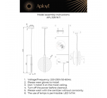 Подвесной светодиодный светильник Aployt Lorentayn APL.328.16.11