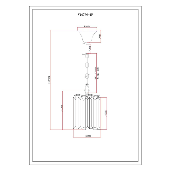 Подвесной светильник Moderli Wave V10766-1P