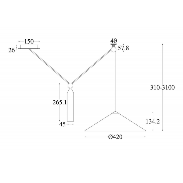 Подвесной светильник Maytoni Technical Peso P080PL-01W