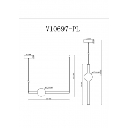 Подвесной светодиодный светильник Moderli Eclipse V10697-PL