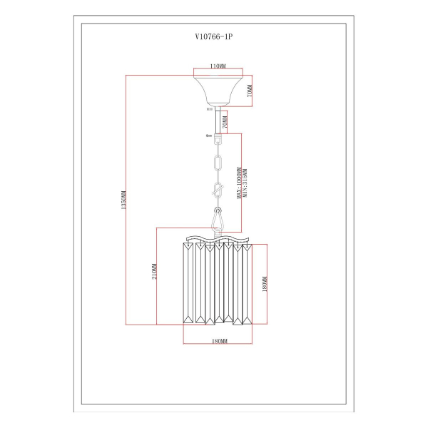 Подвесной светильник Moderli Wave V10766-1P