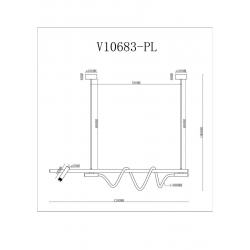 Подвесной светодиодный светильник Moderli True V10683-PL