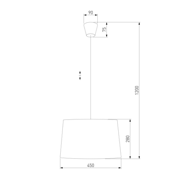 Подвесной светильник TK Lighting 1881 Maja Grafit