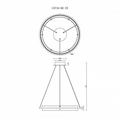 Подвесной светодиодный светильник iLedex Meridian C4716-60 CR