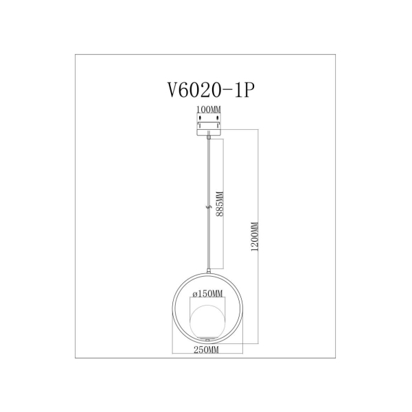 Светильник подвесной Moderli Barocco V11577-1P