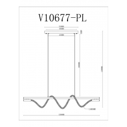 Подвесной светодиодный светильник Moderli True V10677-PL