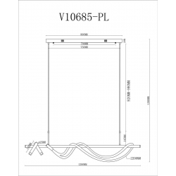 Подвесной светодиодный светильник Moderli True V10685-PL