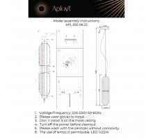 Подвесной светодиодный светильник Aployt Ozeynn APL.332.06.22