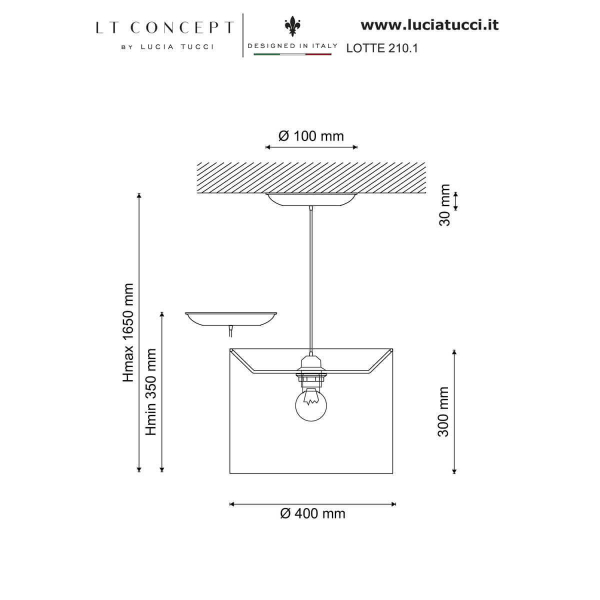 Подвесной светильник Lucia Tucci Lotte 211.1