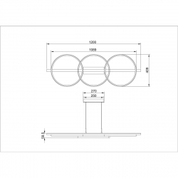 Подвесной светодиодный светильник Arte Lamp Fluido A3913SP-24BK