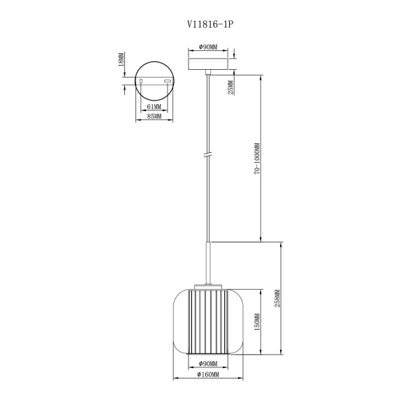 Подвесной светильник Moderli Ember V11816-1P