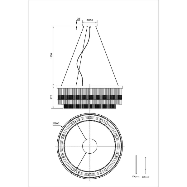 Подвесной светильник Divinare Brillante 6813/17 LM-10