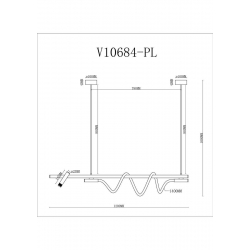 Подвесной светодиодный светильник Moderli True V10684-PL