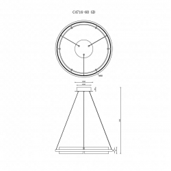 Подвесной светодиодный светильник iLedex Meridian C4716-60 GD