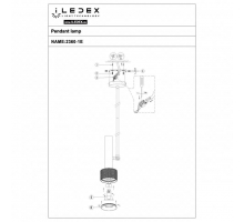 Подвесной светильник iLedex Delta 2361-1 BK+SL