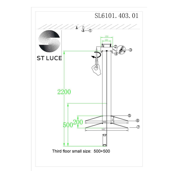 Подвесной светодиодный светильник ST Luce Isola SL6101.403.01 Подвесной светодиодный светильник ST Luce Isola SL6101.403.01