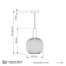 Подвесной светильник Lumina Deco Gato LDP 1217-1 WT+BK