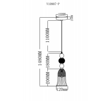 Подвесной светильник Moderli Glassy V10907-P