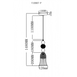 Подвесной светильник Moderli Glassy V10907-P