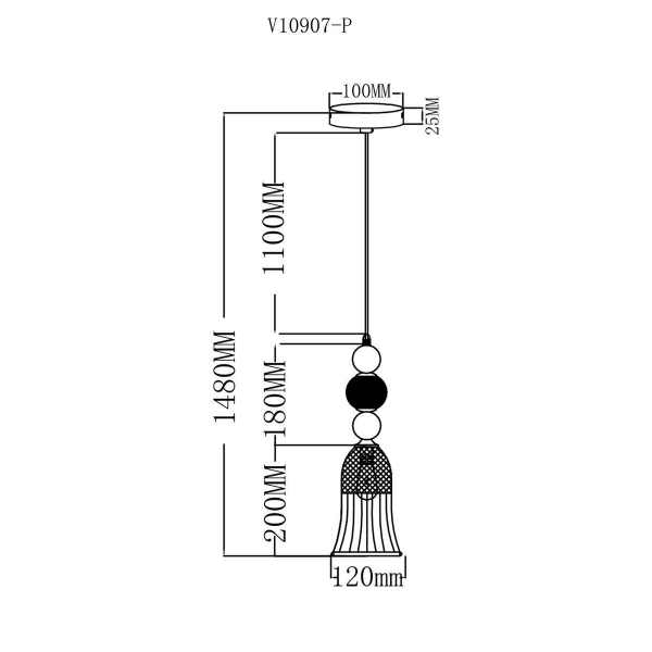 Подвесной светильник Moderli Glassy V10907-P