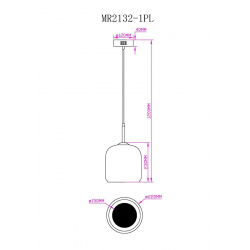 Подвесной светодиодный светильник MyFar Charlie MR2132-1PL