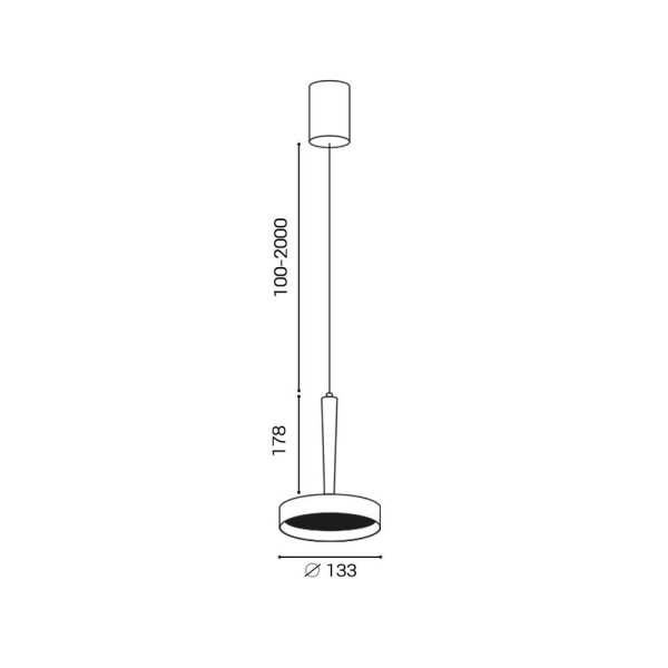 Подвесной светильник Italline IT02-025 black 3000K+IT02-024 black
