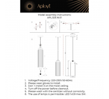 Подвесной светильник Aployt Arian APL.325.16.01