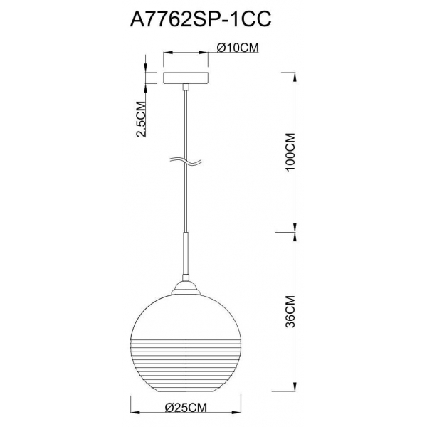 Подвесной светильник Arte Lamp Wave A7762SP-1CC