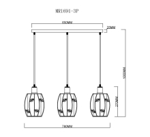 Подвесной светильник MyFar Huston MR1691-3P