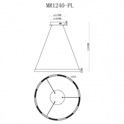 Подвесной светодиодный светильник MyFar Lucas MR1240-PL