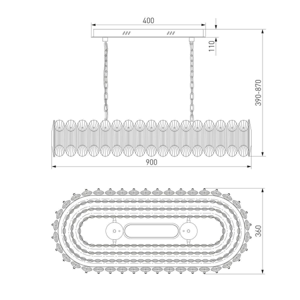 Подвесной светодиодный светильник Bogates Chaleur 423/1